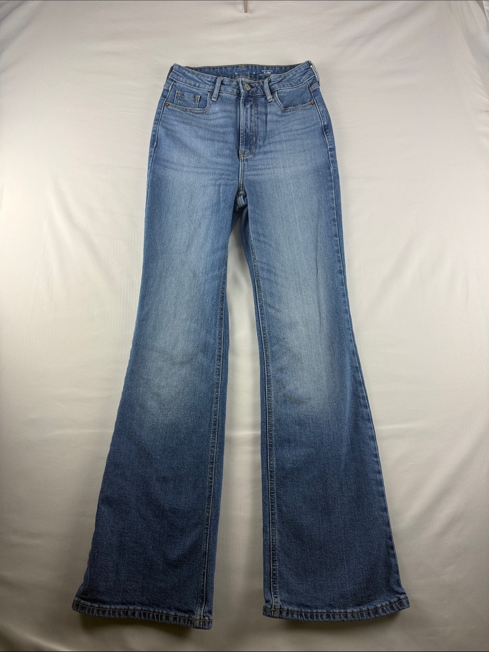 Old Navy Higher High Rise Flare Jeans Women's Size 0 Stretch Denim